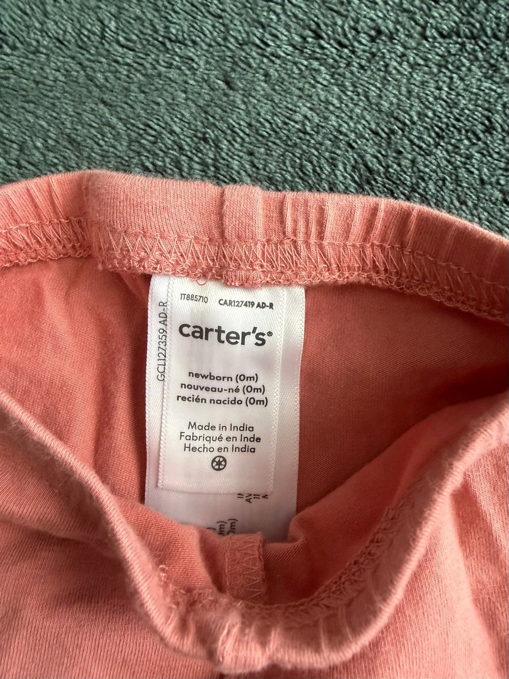 Carter's Coral Pink Capri Leggings
